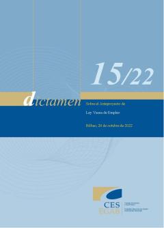 Dictamen 15/22, de 26 de octubre, sobre el Anteproyecto de Ley Vasca de Empleo